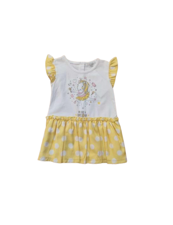 Κορίτσι φόρεμα 0-18μηνών ΕΒΙΤΑ κίτρινο 214520