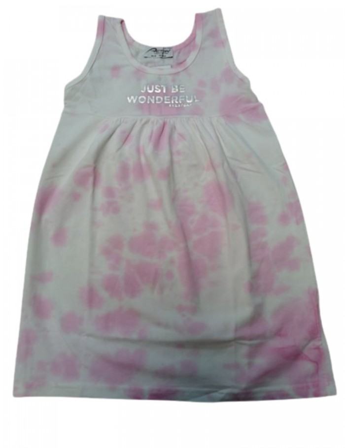 Κορίτσι φόρεμα 6-16 ετών Cotton Planet ροζ-εκρού 4131-033