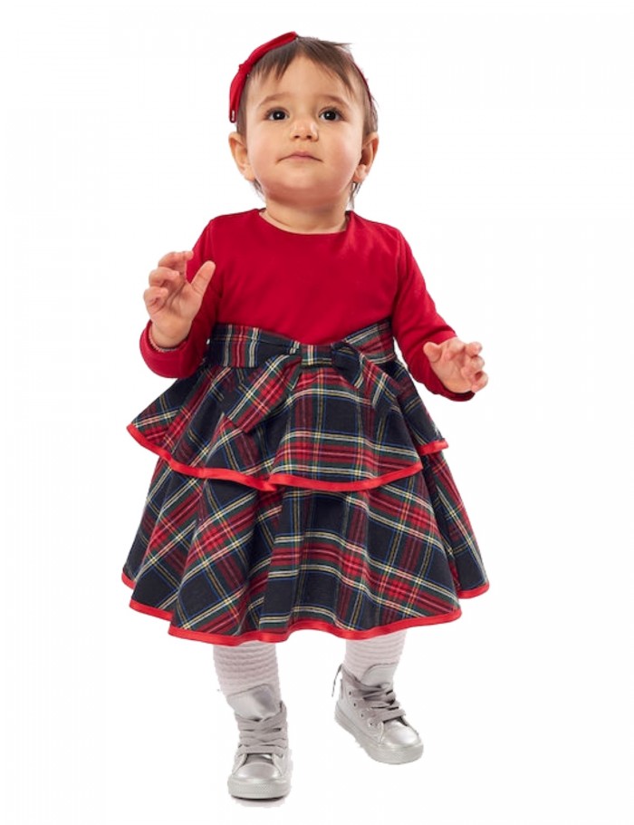 Κορίτσι φόρεμα 0-24 μηνών ΕΒΙΤΑ κόκκινο 227509