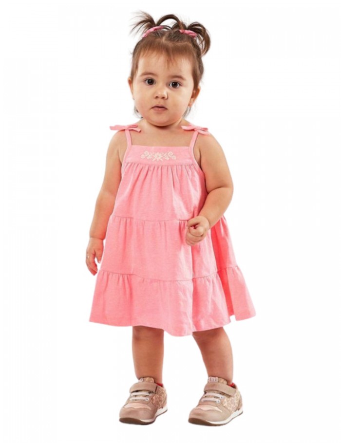 Κορίτσι φόρεμα 0-18 μηνών ΕΒΙΤΑ ροζ 226544