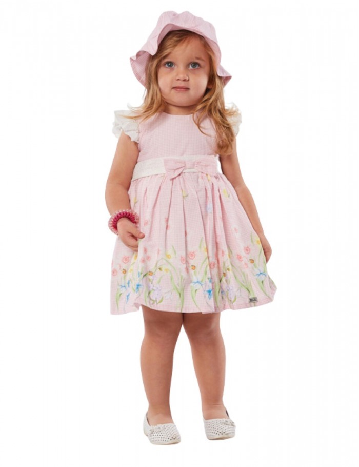 Κορίτσι φόρεμα 0-18 μηνών ΕΒΙΤΑ ροζ 226501r