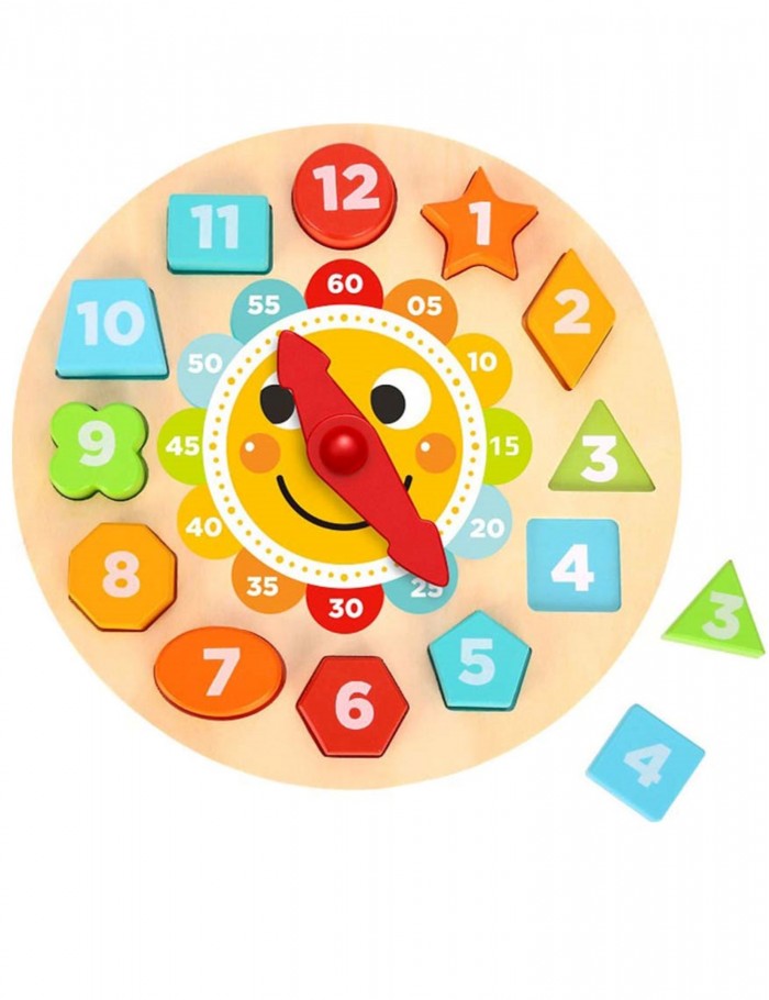 Παιχνίδι Clock Puzzle Tooky Toy TL675 Ξύλινο Παζλ Ρολόι 6972633370215