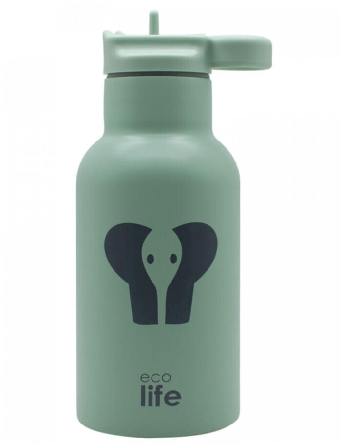 Ecolife Ανοξείδωτο Παγούρι Θερμός ελεφαντάκι BO-2015 πράσινο 350ml 5208009002420
