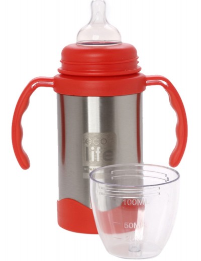 Ecolife Βρεφικό Θερμός Υγρών Ανοξείδωτο BO-5003 Red 300ml 5208009001836