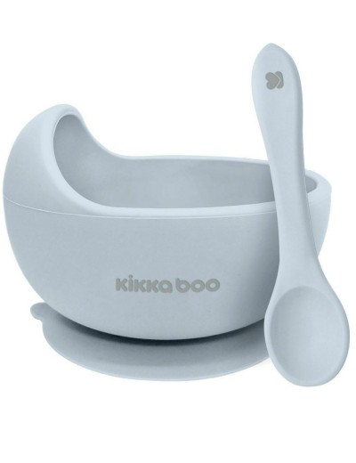 Kikka Boo Παιδικό Σετ Φαγητοδοχείου από Σιλικόνη Yummy Blue 31302040116
