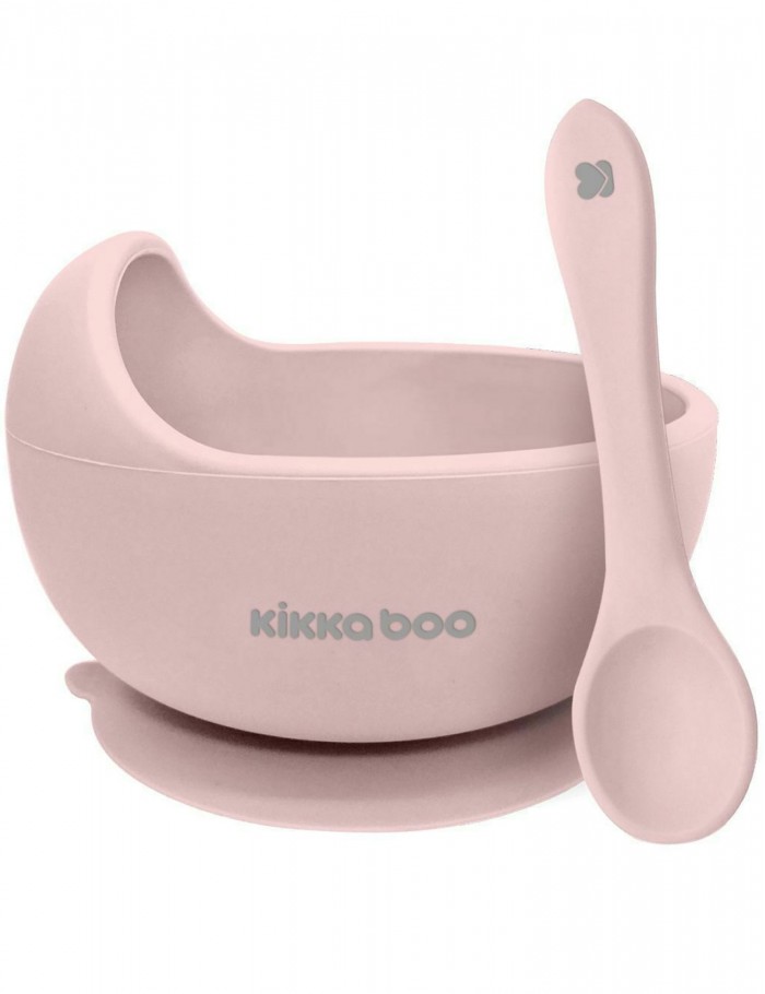 Kikka Boo Παιδικό Σετ Φαγητοδοχείου από Σιλικόνη Yummy Pink 31302040114