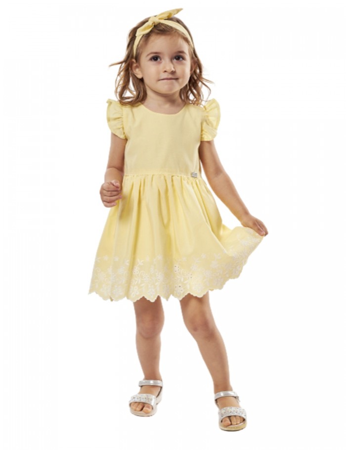Κορίτσι φόρεμα 0-24 μηνών ΕΒΙΤΑ κίτρινο 238502k