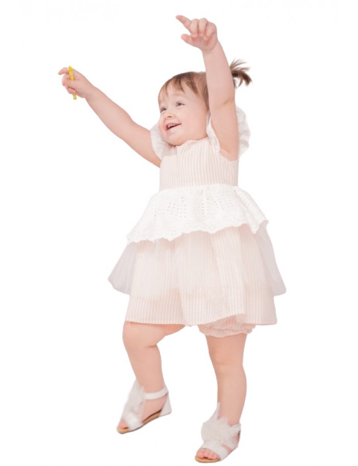 Κορίτσι φόρεμα 0-18 μηνών ΕΒΙΤΑ ροζ 242529