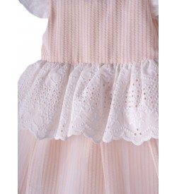 Κορίτσι φόρεμα 0-18 μηνών ΕΒΙΤΑ ροζ 242529