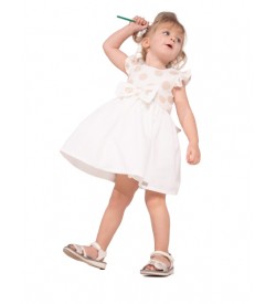 Κορίτσι φόρεμα 0-24 μηνών ΕΒΙΤΑ λευκό 242505