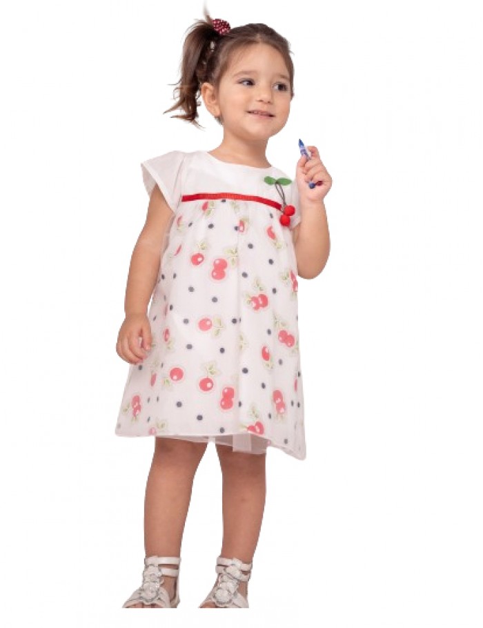 Κορίτσι φόρεμα 0-24 μηνών ΕΒΙΤΑ λευκό 242506