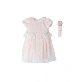 Κορίτσι φόρεμα 0-24 μηνών ΕΒΙΤΑ ροζ 242528