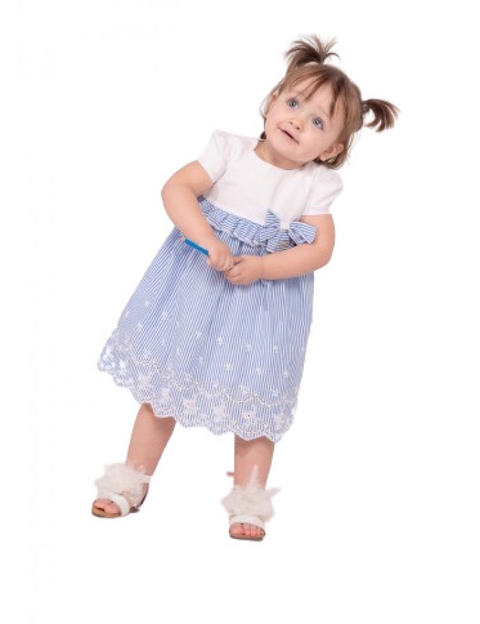 Κορίτσι φόρεμα 0-24 μηνών ΕΒΙΤΑ λευκό 242508