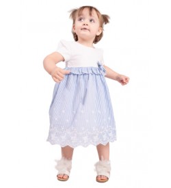 Κορίτσι φόρεμα 0-24 μηνών ΕΒΙΤΑ λευκό 242508