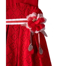 Κορίτσι φόρεμα 1-6 ΕΒΙΤΑ κόκκινο 242202k