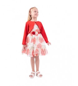 Κορίτσι φόρεμα 1-6 ΕΒΙΤΑ φλοράλ-κόκκινο 242207