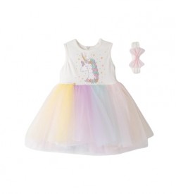 Κορίτσι φόρεμα 1-6 ΕΒΙΤΑ λευκό-πολύχρωμο 242233
