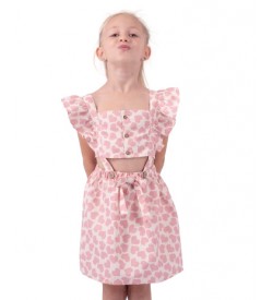 Κορίτσι φόρεμα 1-6 ΕΒΙΤΑ εκρού-ροζ 242223