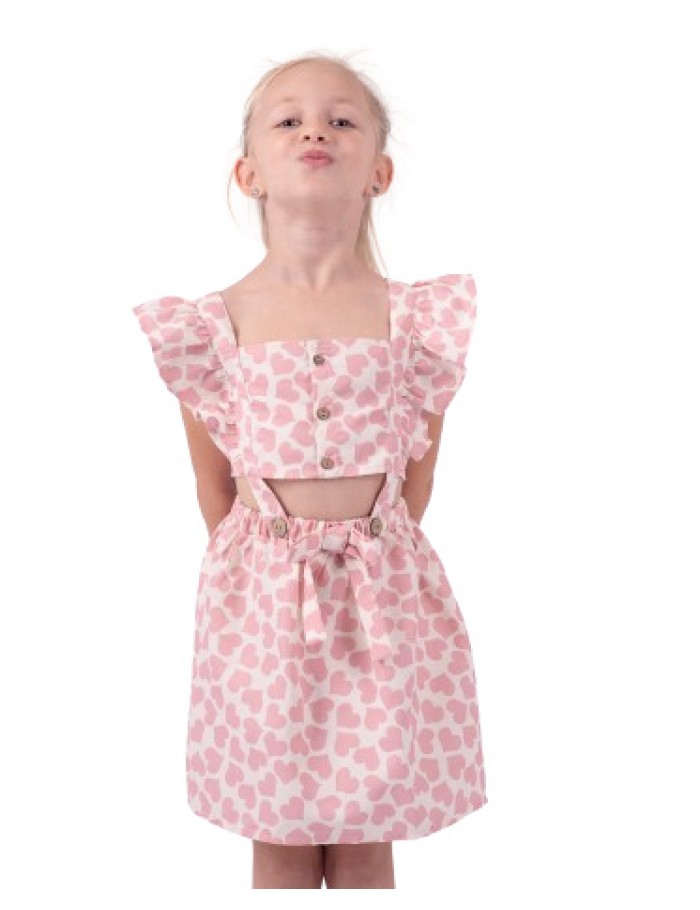 Κορίτσι φόρεμα 1-6 ΕΒΙΤΑ εκρού-ροζ 242223