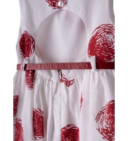Κορίτσι φόρεμα 1-6 ΕΒΙΤΑ λευκό-κόκκινο 242204k