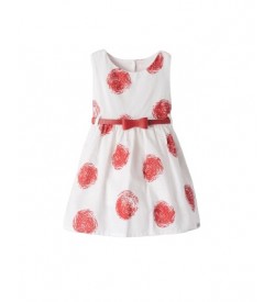 Κορίτσι φόρεμα 1-6 ΕΒΙΤΑ λευκό-κόκκινο 242204k