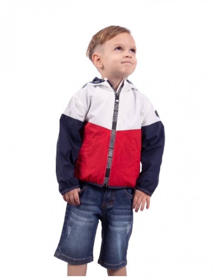 Αγόρι μπουφάν 1-6 ετών Hashtag λευκό-κόκκινο-μπλε 242819