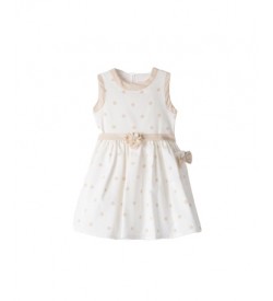 Κορίτσι φόρεμα 1-6 ΕΒΙΤΑ λευκό-μπεζ 242201