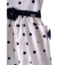 Κορίτσι φόρεμα 1-6 ΕΒΙΤΑ λευκό-μπλε 242201m