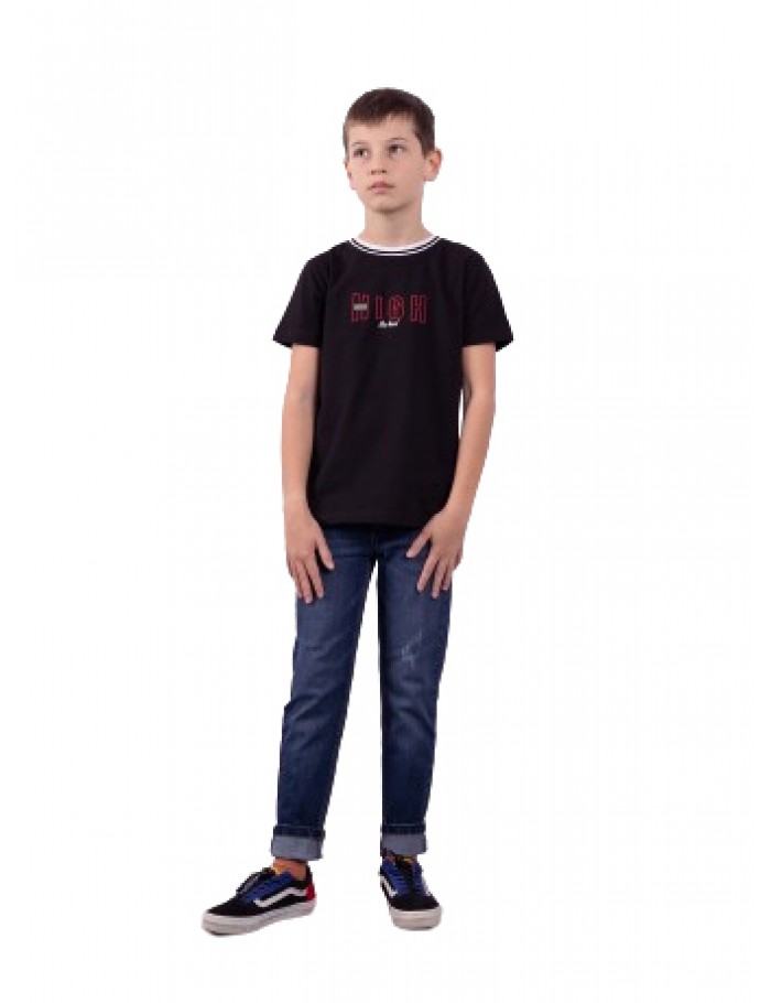 Αγόρι μπλούζα 6-14 Hashtag μαύρο 242707m