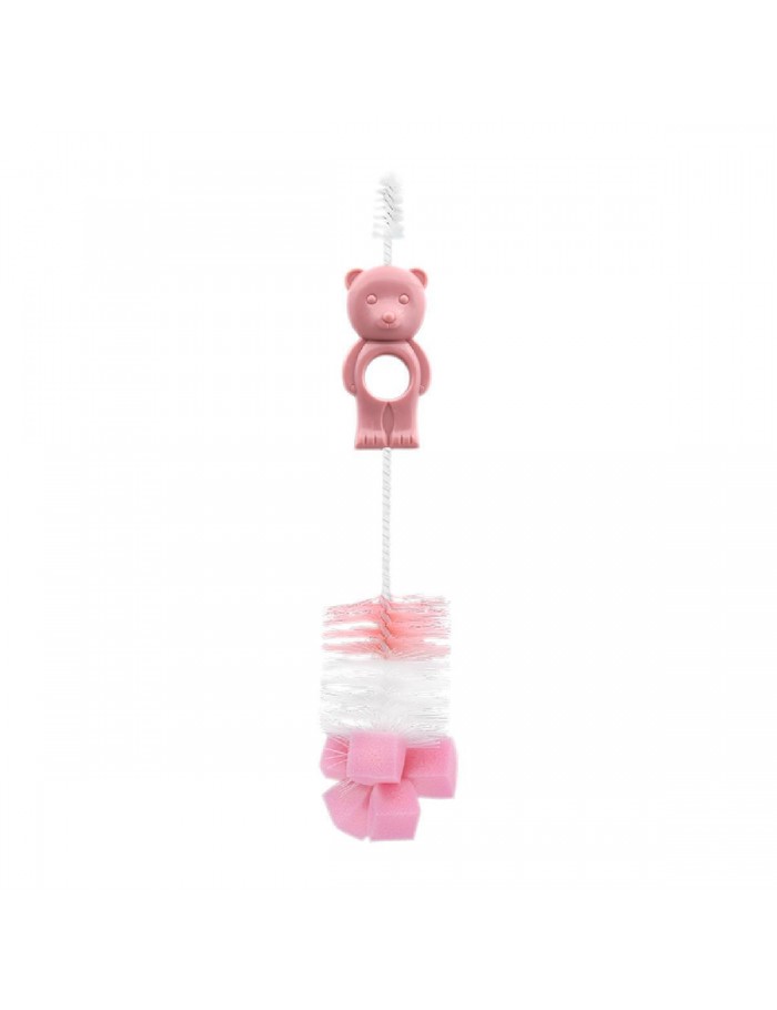 Lorelli Βούρτσα Καθαρισμού για Μπιμπερό και Θηλές Bear Blush Pink 10240260005