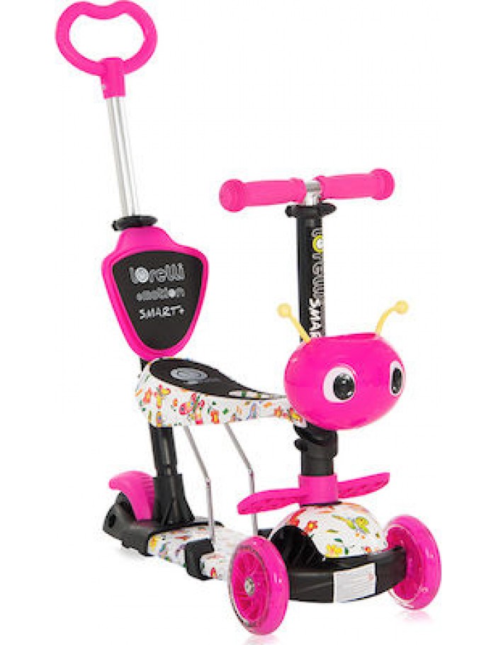 Lorelli αναδιπλούμενο πατίνι Scooter με κάθισμα Smart Plus Pink Butterfly 10390030021
