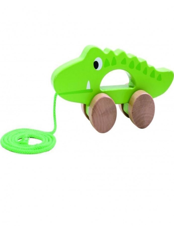 Cangaroo Tooky Toys Ξύλινος Κροκόδειλος Συρόμενος TKC265