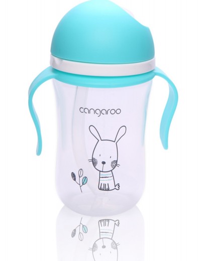 Εκπαιδευτικό κύπελλο με καλαμάκι 300ml Bunny Blue Cangaroo 103647