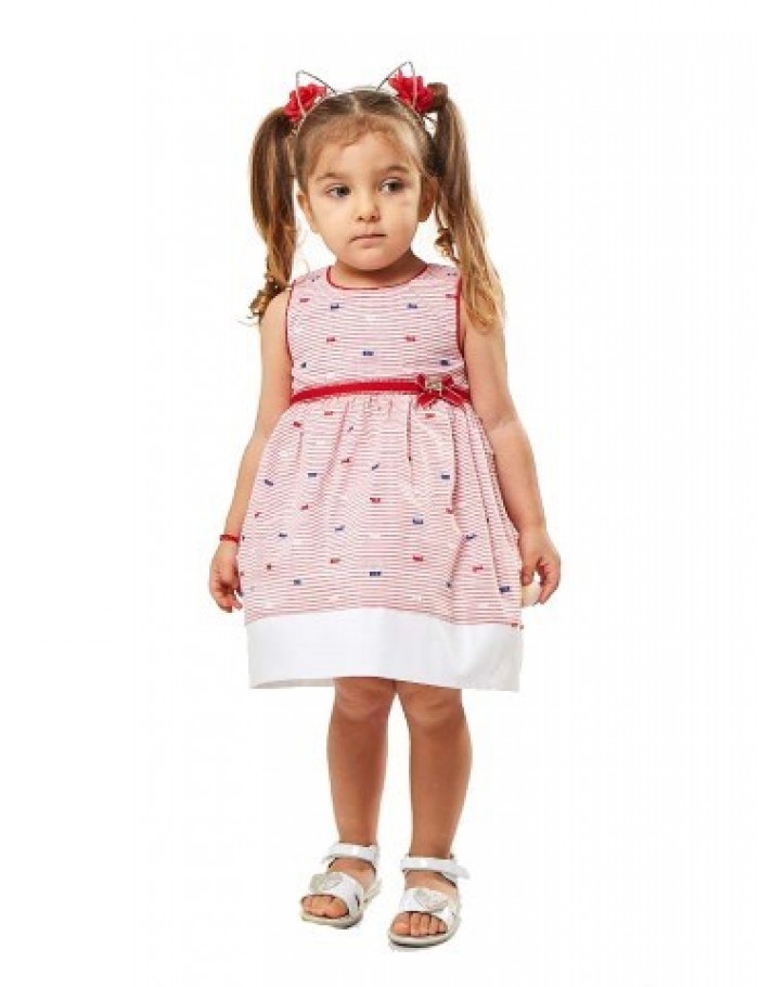 Κορίτσι φόρεμα 0-18 μηνών ΕΒΙΤΑ κόκκινο 202529