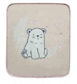 Kikka Boo Κουβέρτα Βελουτέ Αγκαλιάς Polars Bear Pink 31108020037