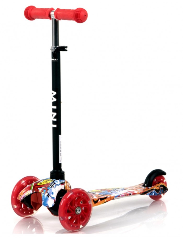 Πατίνι Scooter Τρίτροχο Mini με Φωτιζόμενους Τροχούς Graffiti Lorelli 10390010002